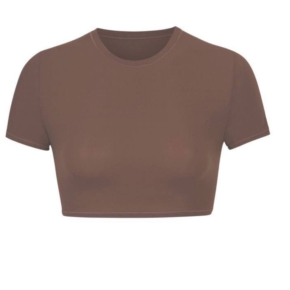 SKIMS crop tee shirt oxide fits everybody 4X - Picture 1 of 3